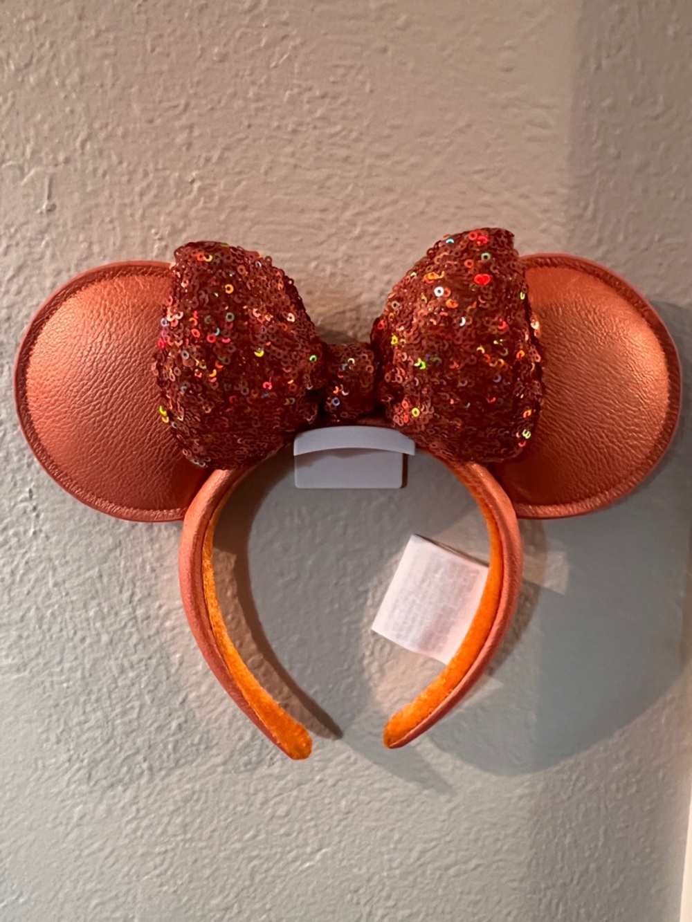 Disney Orange Sequin Minnie Ears Headband